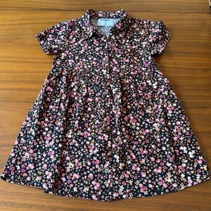 NWOT Old Navy black and pink floral dress 3T